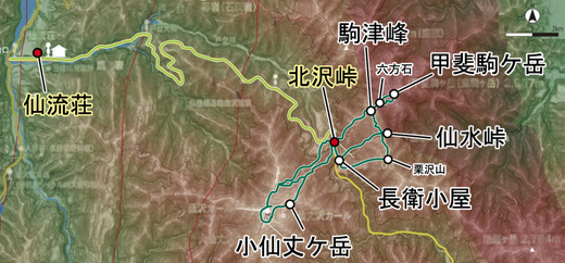 登山部 甲斐駒ケ岳 map (10)