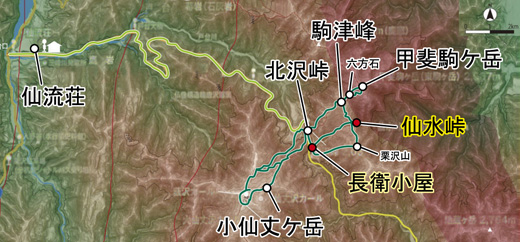 登山部 甲斐駒ケ岳 map (13)