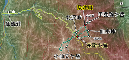 登山部 甲斐駒ケ岳 map (14)