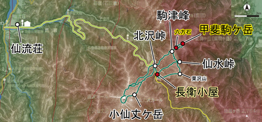 登山部 甲斐駒ケ岳 map (15)